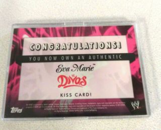 EVA MARIE 2014 CHROME WWE DIVAS KISS CARD WITH BONUS DOLL FIGURE RARE NIB 3