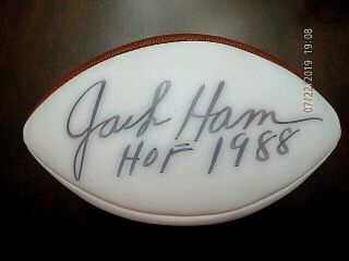 Jack Ham Hof Autographed Football Guaranteed Authentic Bv $75