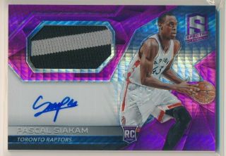Pascal Siakam 2016 - 17 Spectra Neon Pink Prizms Rookie Patch Auto Rpa Rc 47/49 A4