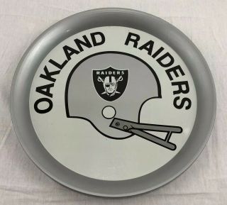 Vintage Oakland Raiders 14 " Metal Serving Tray