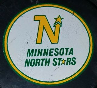 1980s Minnesota North Stars Inglasco Vintage Canada Nhl Hockey Game Puck Old