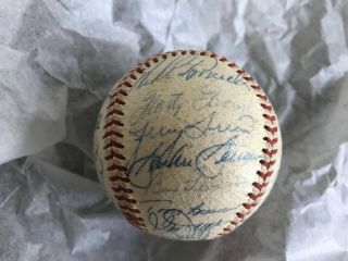 authentic 1951 Boston Red Sox team signed baseball 26 signatures Ted Williams 2