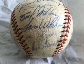 authentic 1951 Boston Red Sox team signed baseball 26 signatures Ted Williams 6