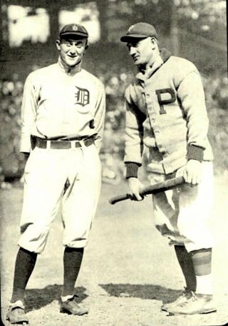 Ty Cobb & Honus Wagner - 8 " X 10 " Photo - 1909 World Series - Pirates - Tigers