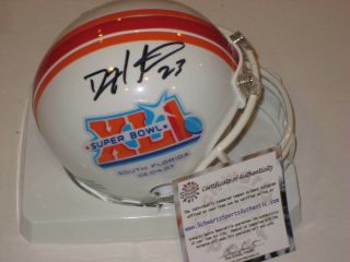 Devin Hester (chicago Bears) Signed Bowl Xli Mini - Helmet W/ Schwartz