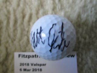 Matthew Fitzpatrick Signed Titleist Golf Ball