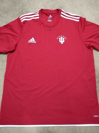Indiana Hoosiers Adidas Size Xl Red Climalite Soccer Jersey