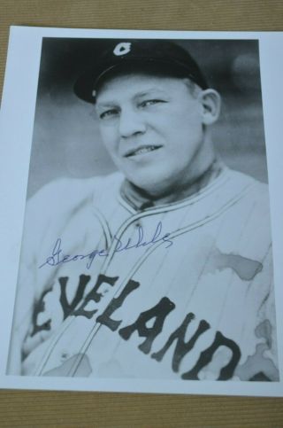 George Uhle Autographed Signed 8x10 Photo Cleveland Indians D:1985