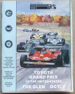 1979 Watkins Glen Formula One United States Grand Prix Program