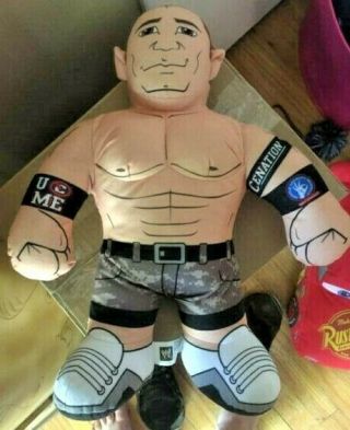 Mattel John Cena Wwe Wrestling Plush Doll Brawling Sounds 16 " 2011 Stuffed