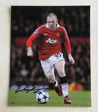 International & Mls Soccer Legend Wayne Rooney Signed Autographed 8x10 Photo