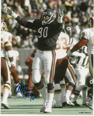 1979 - 1988 Chicago Bears 90 Al Harris Autograph Signed 8x10 Color Photo