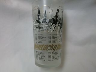 Vintage 1960 Official Kentucky Derby Julep Glass ( (b14))  Churchill Downs