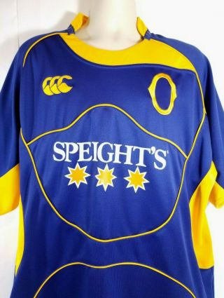 Canterbury of Zealand Rugby Jersey Shirt Mens Size 3XL Blue Navy Yellow 5