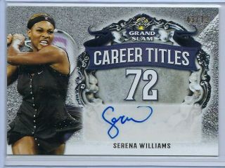 Serena Williams 2018 Leaf Grand Slam Tennis Career Titles Auto Autograph /72