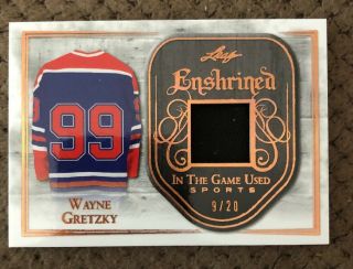 Leaf In The Game 2018 Wayne Gretzky Jersey Patch Enshrined D 9/20