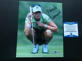 Paula Creamer Hot Signed Autographed Lpga Golf 8x10 Photo Beckett Bas