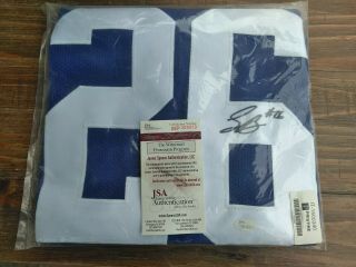 Pristine Authenticated Autographed Saquon Barkley 26 Ny Giants Rookie Jersey