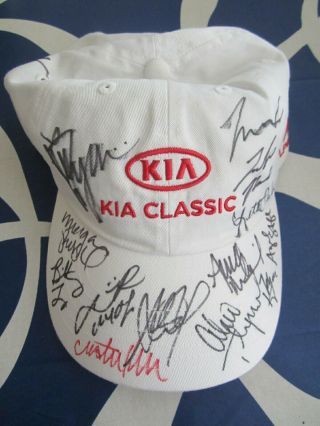 2016 Lpga Kia Classic Golf Cap Signed Auto Gal Kerr Ko Park Thompson Webb Wie,  9