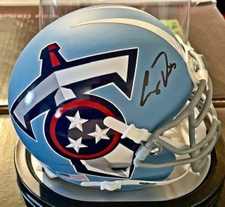 Corey Davis Auto Signed Custom Titans Mini Helmet Bas Beckett