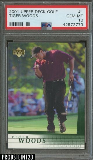 2001 Upper Deck Golf 1 Tiger Woods Psa 10 Gem 1
