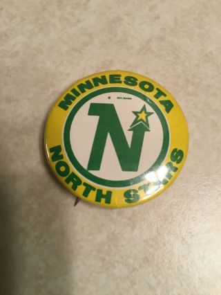 Vintage Minnesota North Stars Nhl Hockey Pinback Button
