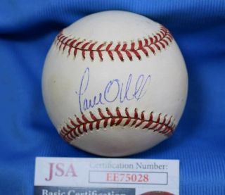Paul O`neill Jsa Autograph American League Oal Hand Signed Baseball