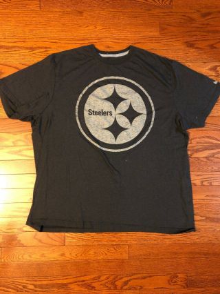 Nike Pittsburgh Steelers Nfl Gray Short Sleeve Crew T - Shirt Men 