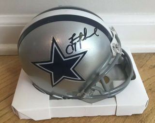 Troy Aikman Signed Autographed Dallas Cowboys Mini Helmet Beckett Witnessed