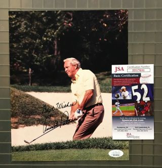 Arnold Palmer " Best Wishes " Signed 8x10 Golf Photo Autographed Auto Jsa