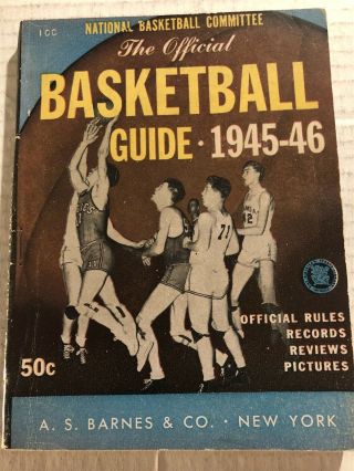 1945 46 Ncaa College Basketball Guide High School Oklahoma A&m National Champs