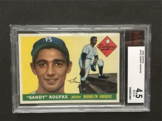 1955 Topps 123 Sandy Koufax Rc Bvg 4.  5 Brooklyn Dodgers Hof