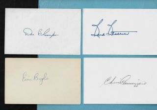 26 Signed Autographs St Louis Cardinals (15 Deceased) Mostly 3x5 