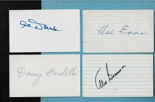 26 Signed Autographs ST LOUIS CARDINALS (15 DECEASED) Mostly 3X5 ' s few Gum Cards 2