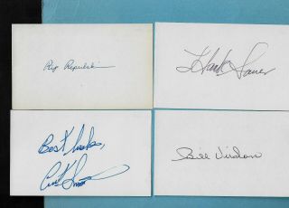 26 Signed Autographs ST LOUIS CARDINALS (15 DECEASED) Mostly 3X5 ' s few Gum Cards 5