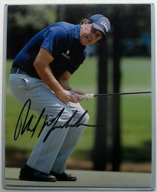 Phil Mickelson - LEFTY - Signed Autographed 8x10 Photo USGA PGA MASTERS W/COA 2
