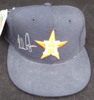 Nolan Ryan Autographed Signed Houston Astros Hat Beckett Bas C24269