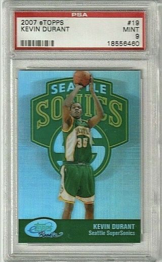 2007 Topps Etopps Kevin Durant Rc Refractor /1499 Rookie Sp Warriors
