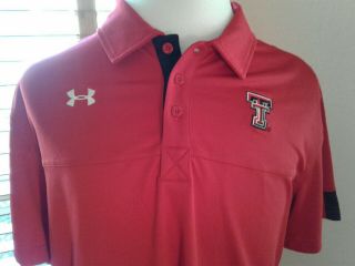 Under Armour Loose Texas Tech Red Raiders Golf Polo Shirt Size L Or Xl P10083