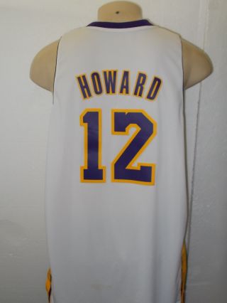 Adidas Sewn Dwight Howard 12 Los Angeles Lakers White Swingman Jersey Men Xl