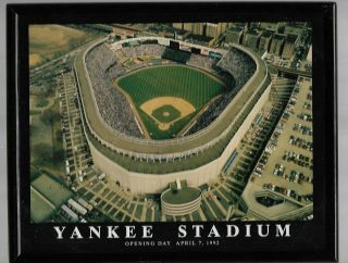 Yankee Stadium Opening Day April 7,  1992 Framed Color Picture,  8 " X 10 ",  Basebal