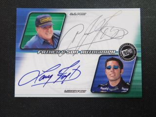 2002 Press Pass Racing Father And Son Autographed Aj Foyt Larry Foyt 80/100