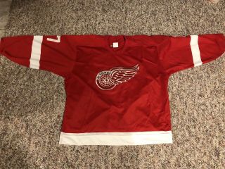 1992 - 95 Detroit Jr.  Red Wings Team Issued Authentic Ccm Jersey Ultrafil Ohl 52