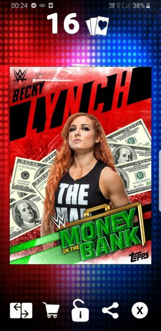 Topps Wwe Slam Digital Card 59c Becky Lynch Red Mitb Money In The Bank 2019