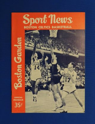 1962 - 63 Boston Celtics Vs.  L.  A.  Lakers Bill Russell Jerry West