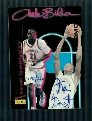 Kevin Garnett Auto Signed /260 Rookie Rc Basketball Card 1995 Signature Rookies