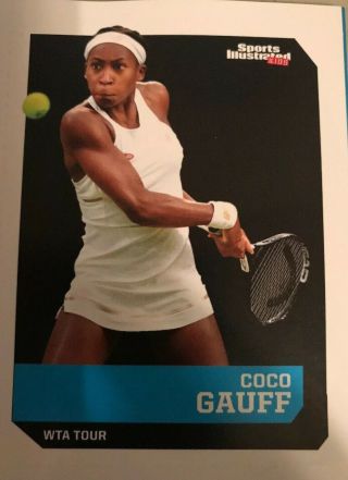 Coco Gauff Rookie Card 2019 Sports Illustrated For Kids Si Tennis Wta Tour