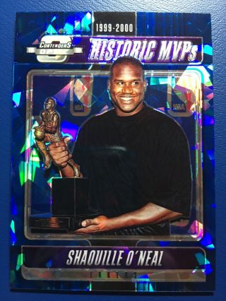 Shaquille O’neal 2018 - 19 Panini Contenders Optic Historic Mvps Cracked Ice Prizm