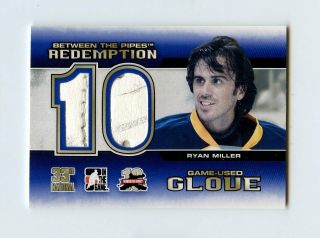 11/12 Between The Pipes Game - Glove Ryan Miller Sabres Show Redemption 65555