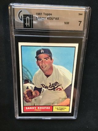 1961 Topps Sandy Koufax Los Angeles Dodgers 344 7 Nm
